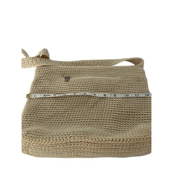 The Sak Cute natural nylon crochet shoulder bay with zipper closure M size. - Picture 12 of 16